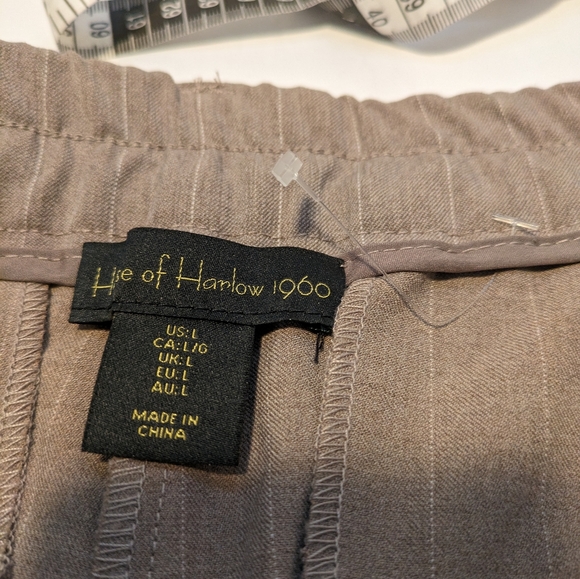 House of Harlow 1960 Pants - House of Harlow 1960 tan pin stripe slacks women's sz L New no tag